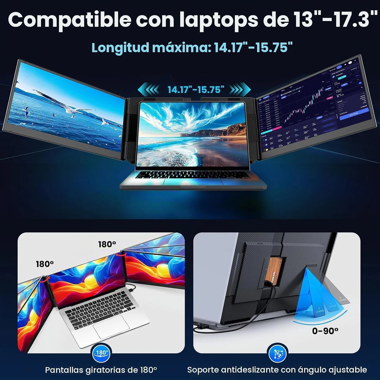 Extensor P7: para laptops de 13 a 17.3 pulgadas