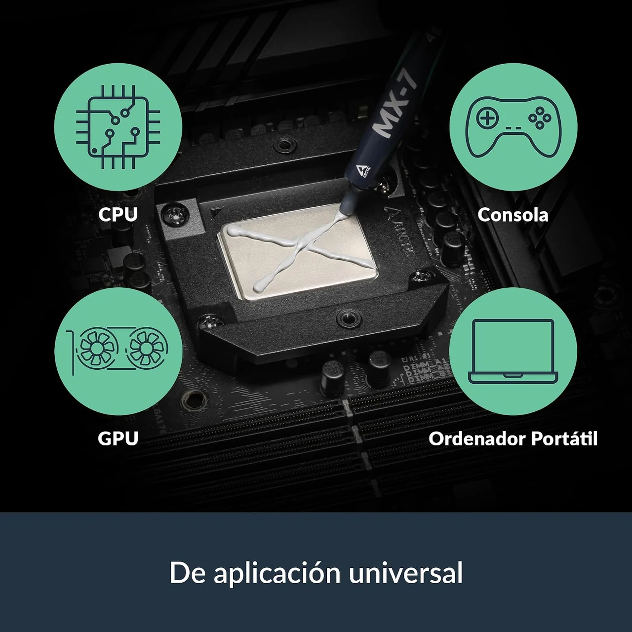 ARCTIC MX-7 · 8 g: uso en CPU y GPU